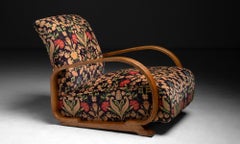 Heals of London Armchair in Velvet, England, circa 1930