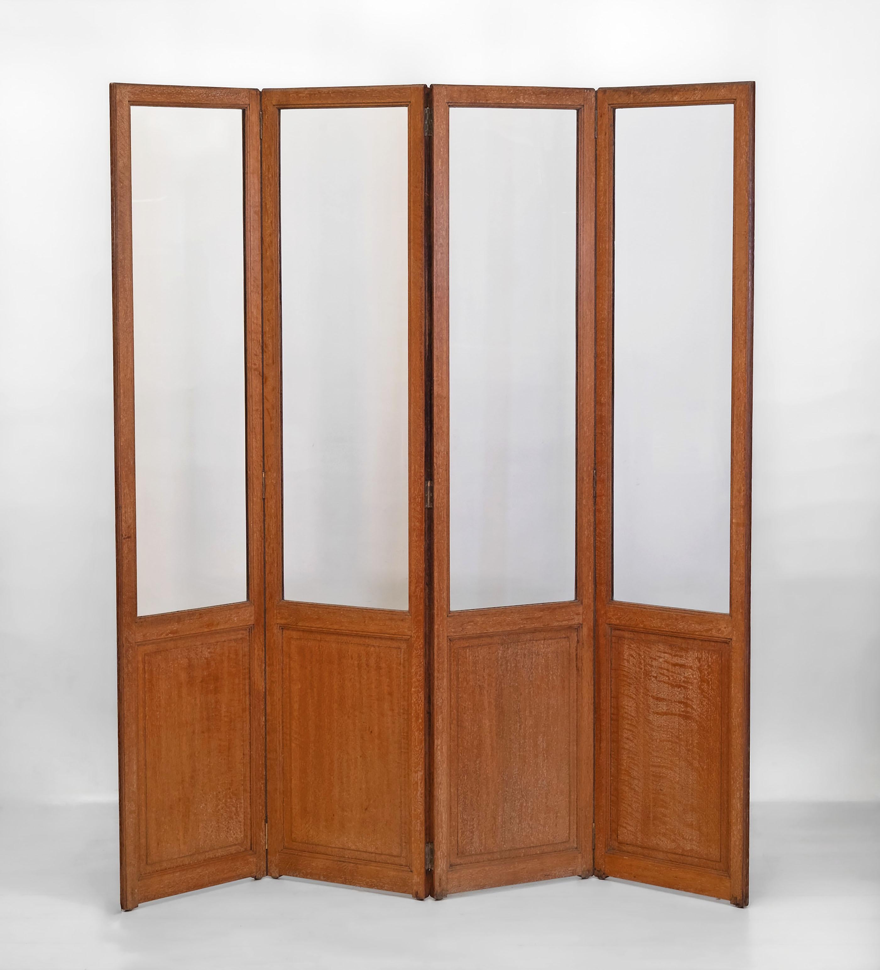 Paravento in rovere sbiancato di Heals Of London in stile Cotswold School 1920s in vendita 7