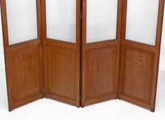 Heals Of London Limed Oak Room Divider Screen Cotswold School Manner 1920s