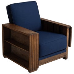 Heals of London Oak Reading Armchair