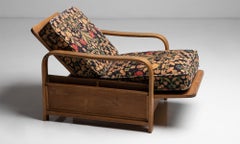 Heals of London Oak Reading Chair, England, Circa 1920