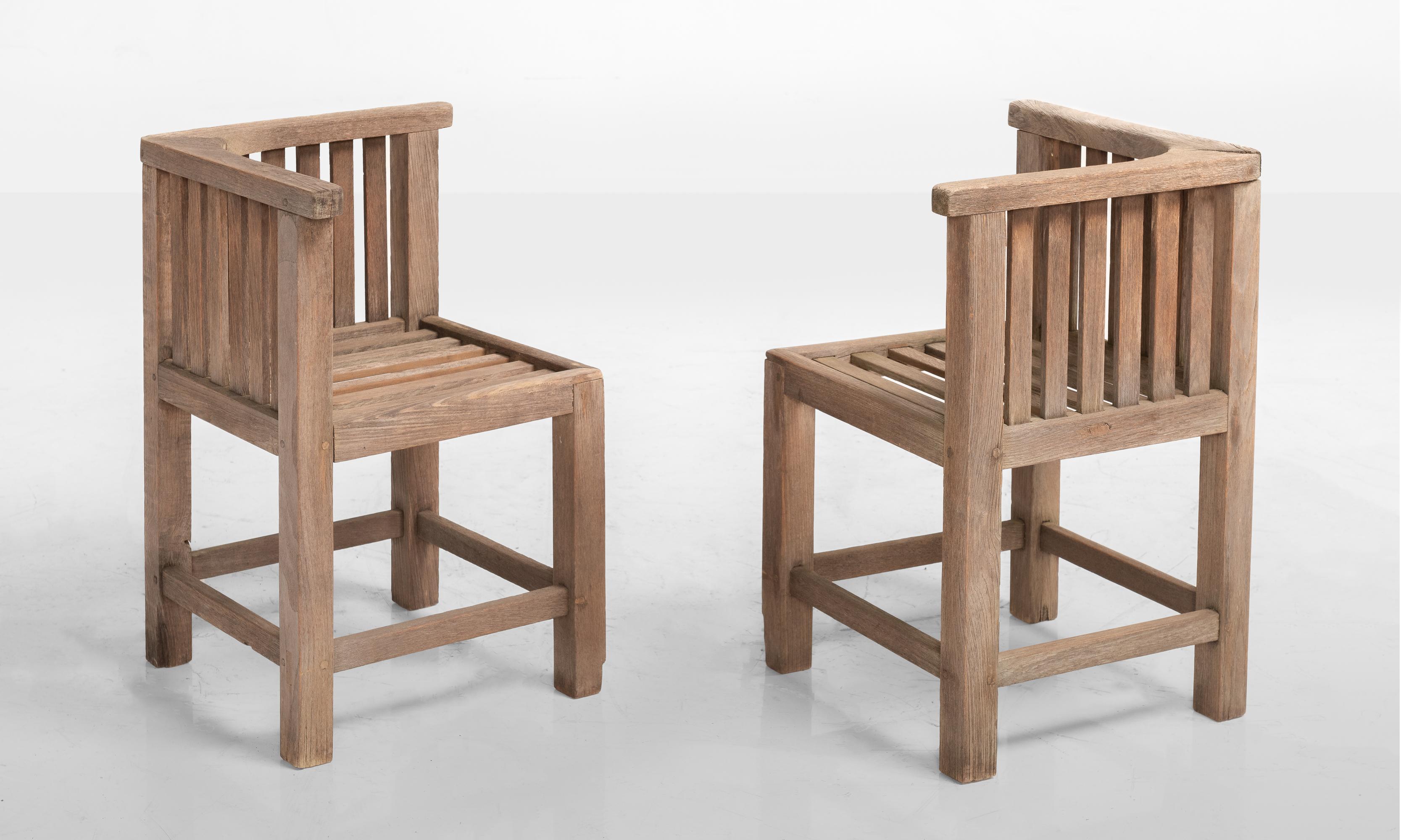 English Heals of London Teak Garden Set, England, circa 1930