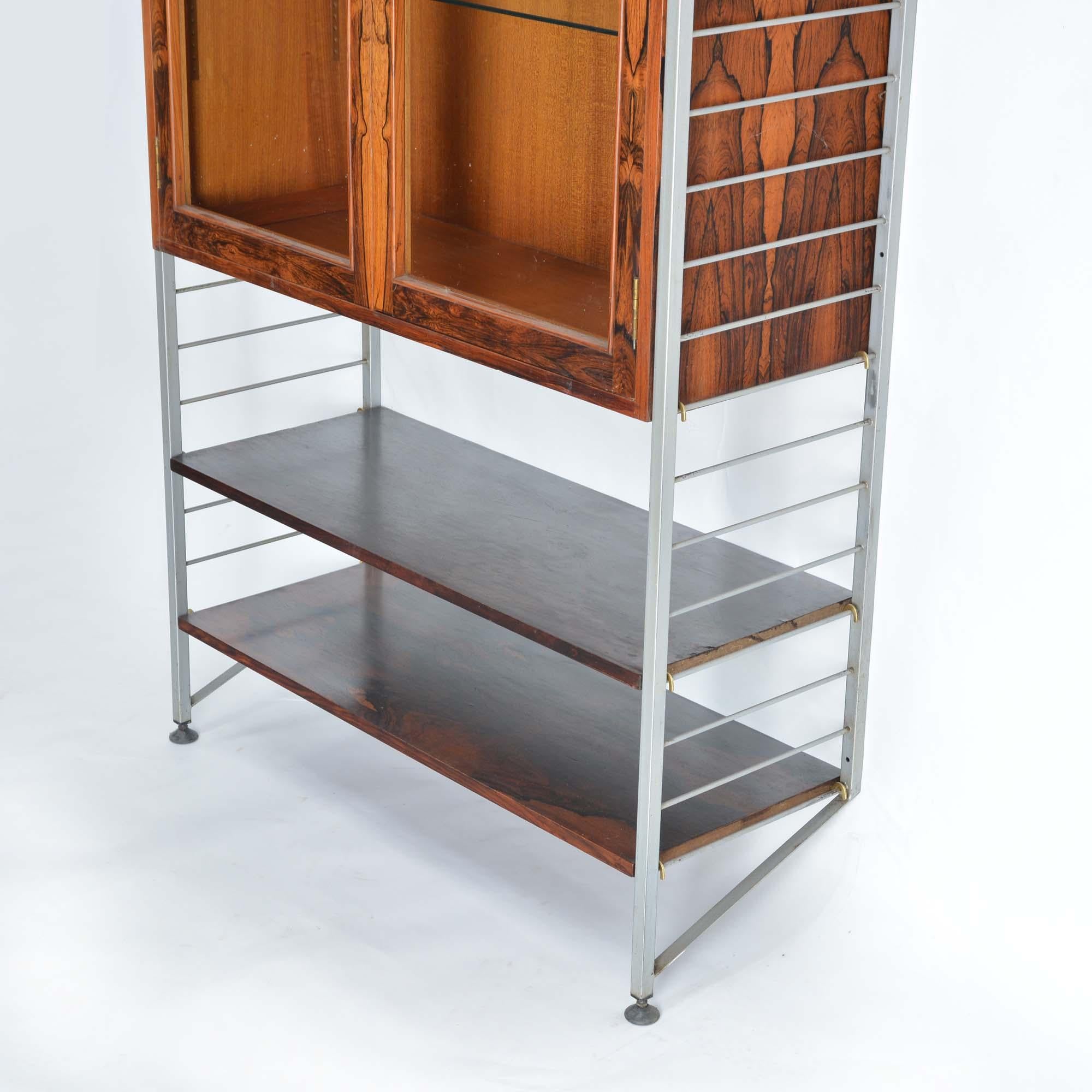 Mid-Century Modern Heals Rosewood Ladderax cabinet, or drinks cabinet, for Staples of Cricklewood For Sale