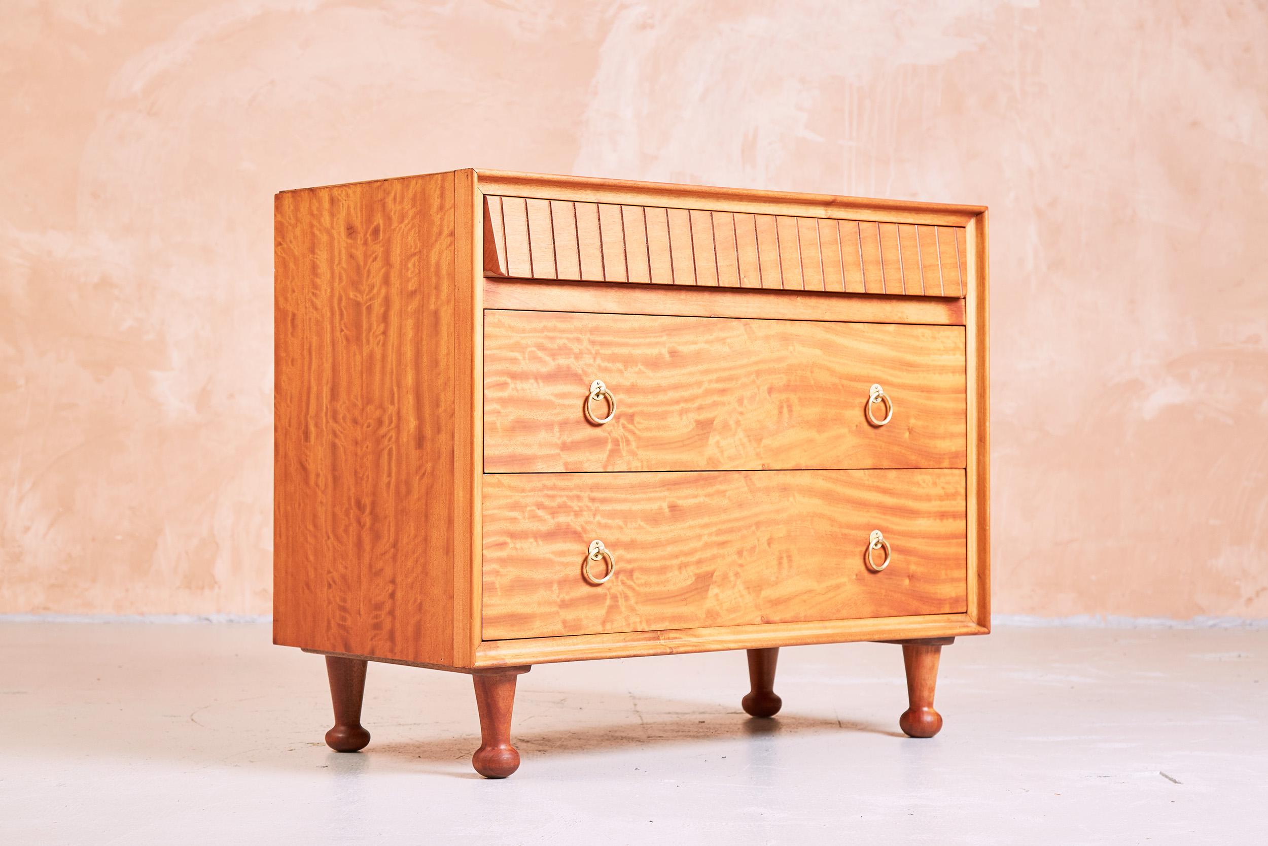 Heals Satinwood Chest of Drawers by A.J. Milne, 1950s For Sale 2