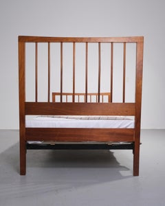 Heals Single Oak and Steel Bed Frame, England, c.1930s