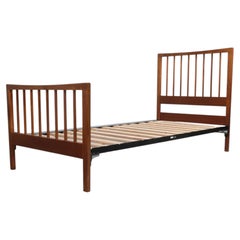 Heals Single Oak and Steel Bed Frame, England, c.1930s