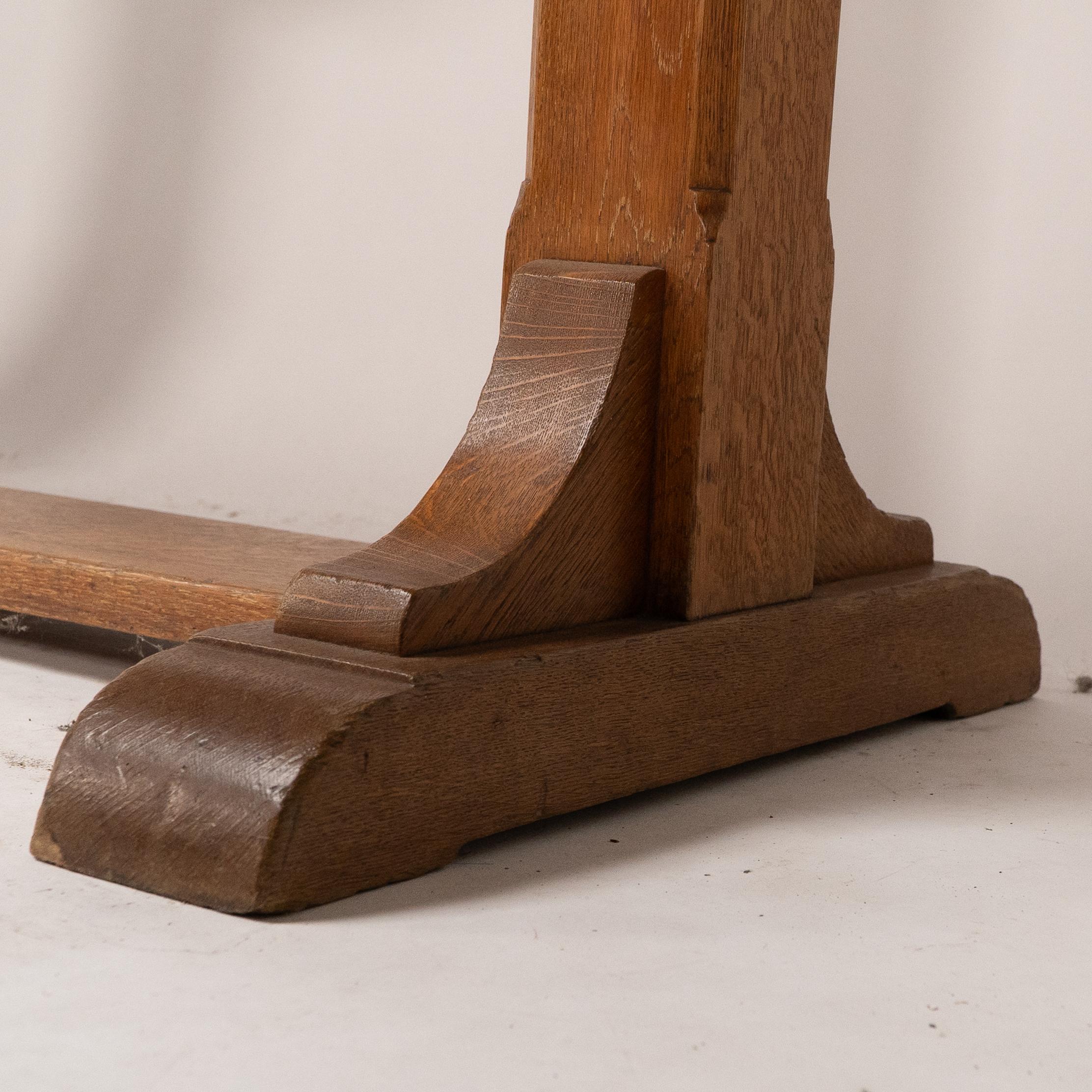 Heals & Sohn. Ein schmaler, ausziehbarer Esstisch aus Eiche im Arts & Crafts-Stil im Angebot 5