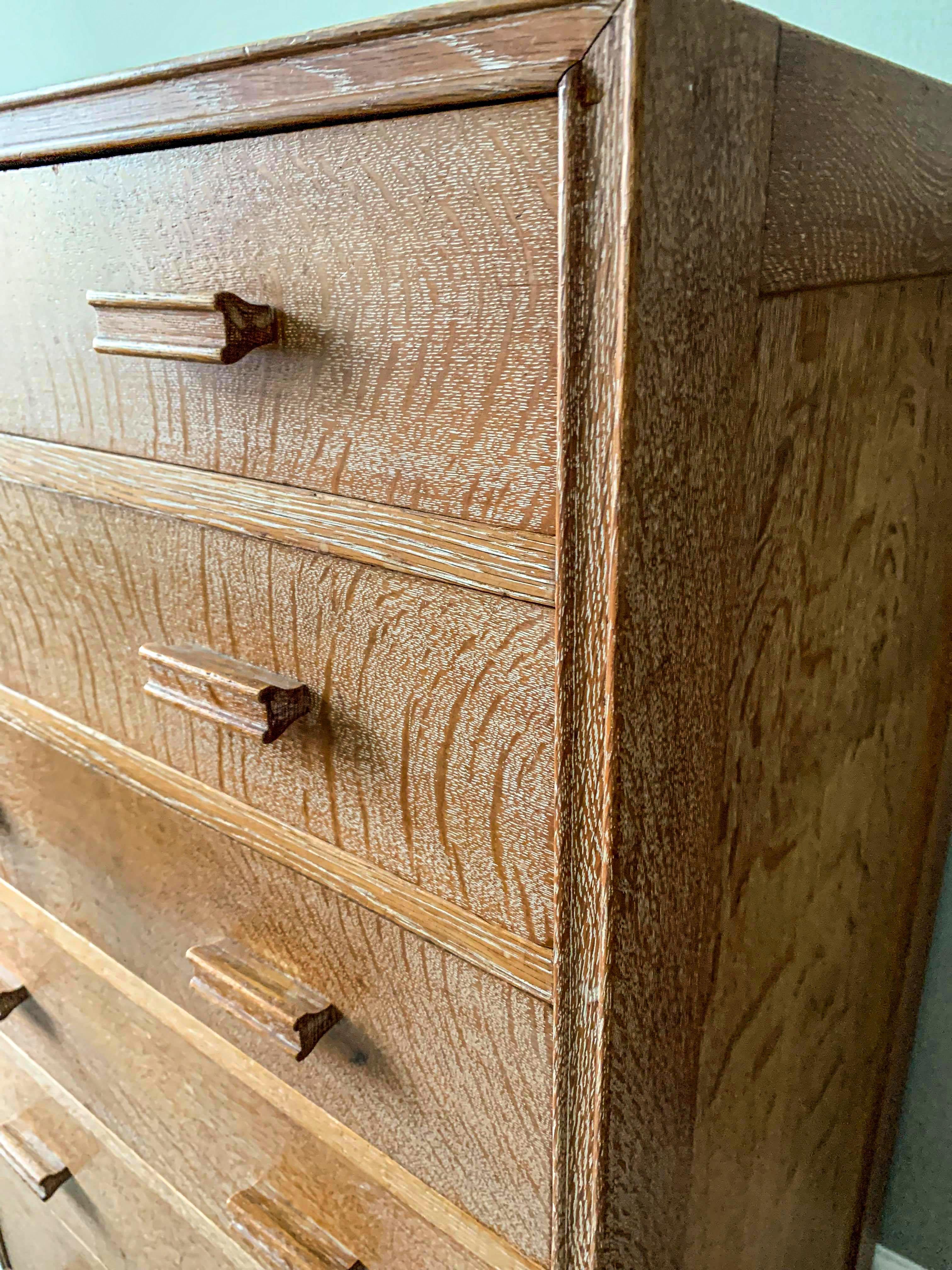 English Heals & Son Limed Oak Chest of Drawers