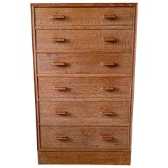 Antique Heals & Son Limed Oak Chest of Drawers