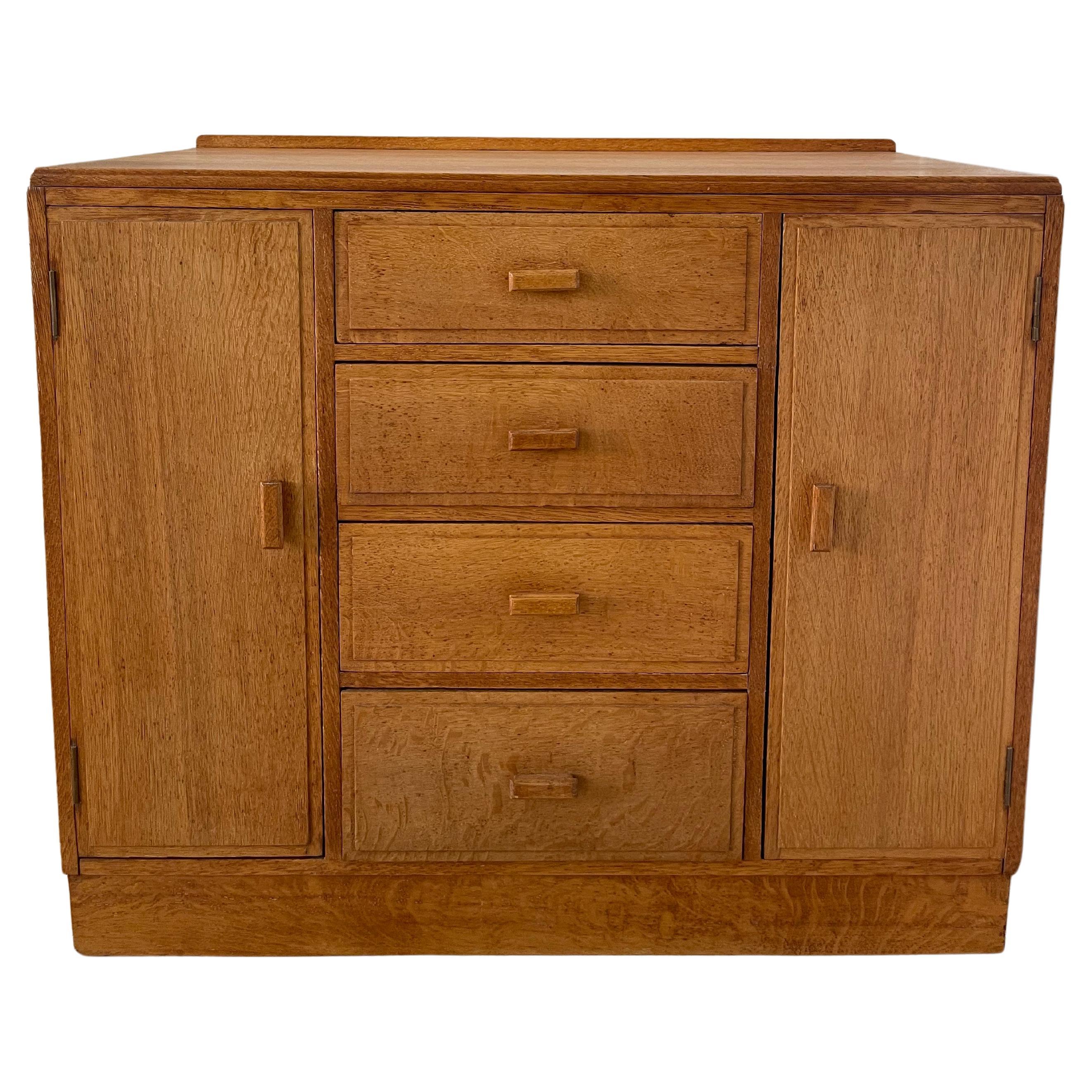 Heals & Sons Limed Oak Cabinet For Sale