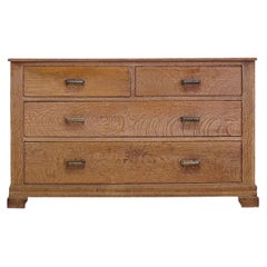 Heals Style Limed Oak Chest of Drawers, 1930s