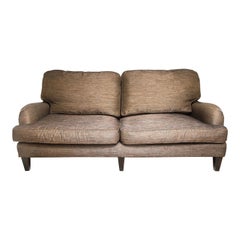 Heal's Tamarisk Bronzed Victorian Howard Sofa Settee Armchair Modern