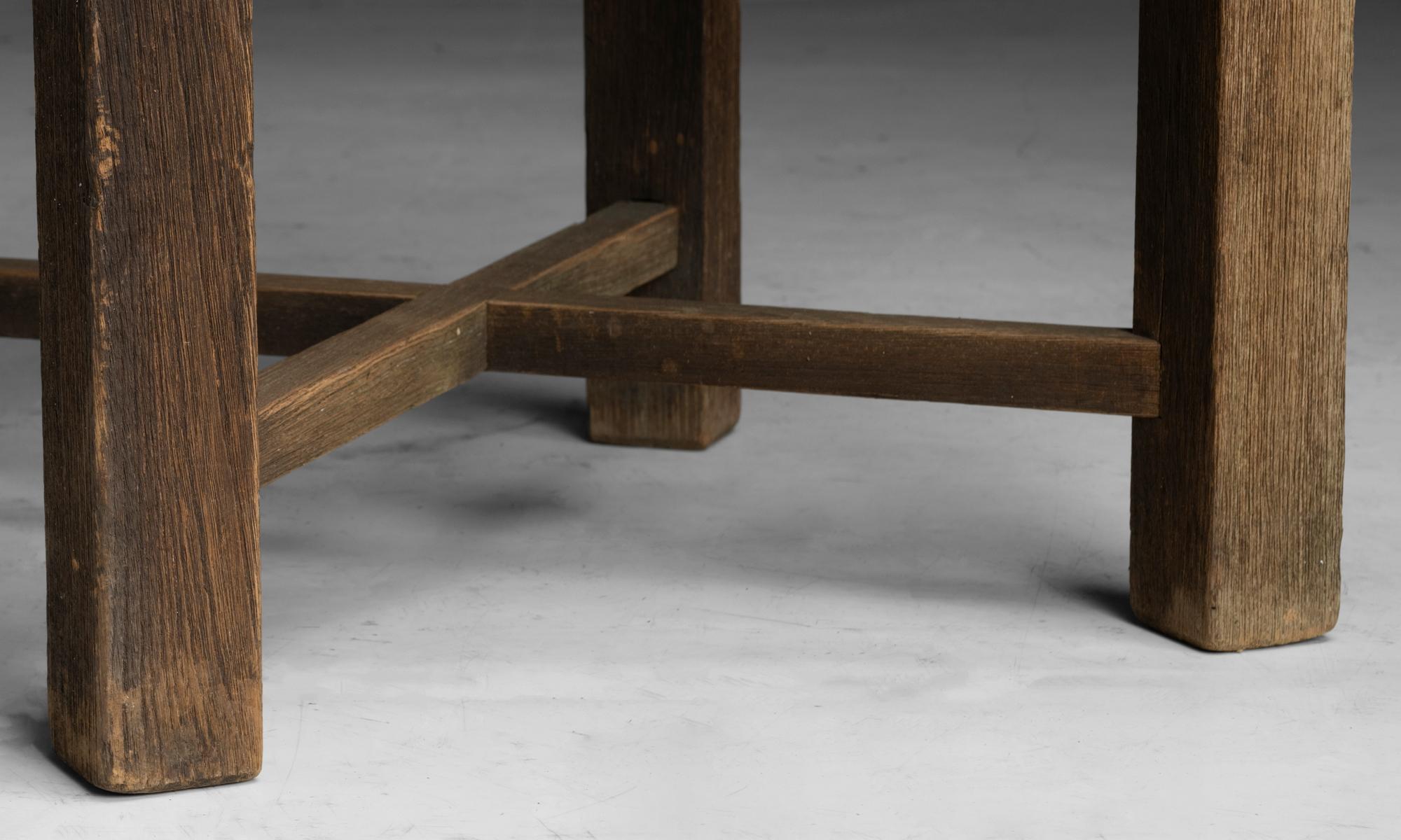 Heals Teak Garden Dining Table + Chairs, England circa 1920 5