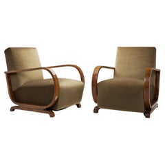 Heal's Upholstered Art Deco Armchairs, United Kingdom 1930s