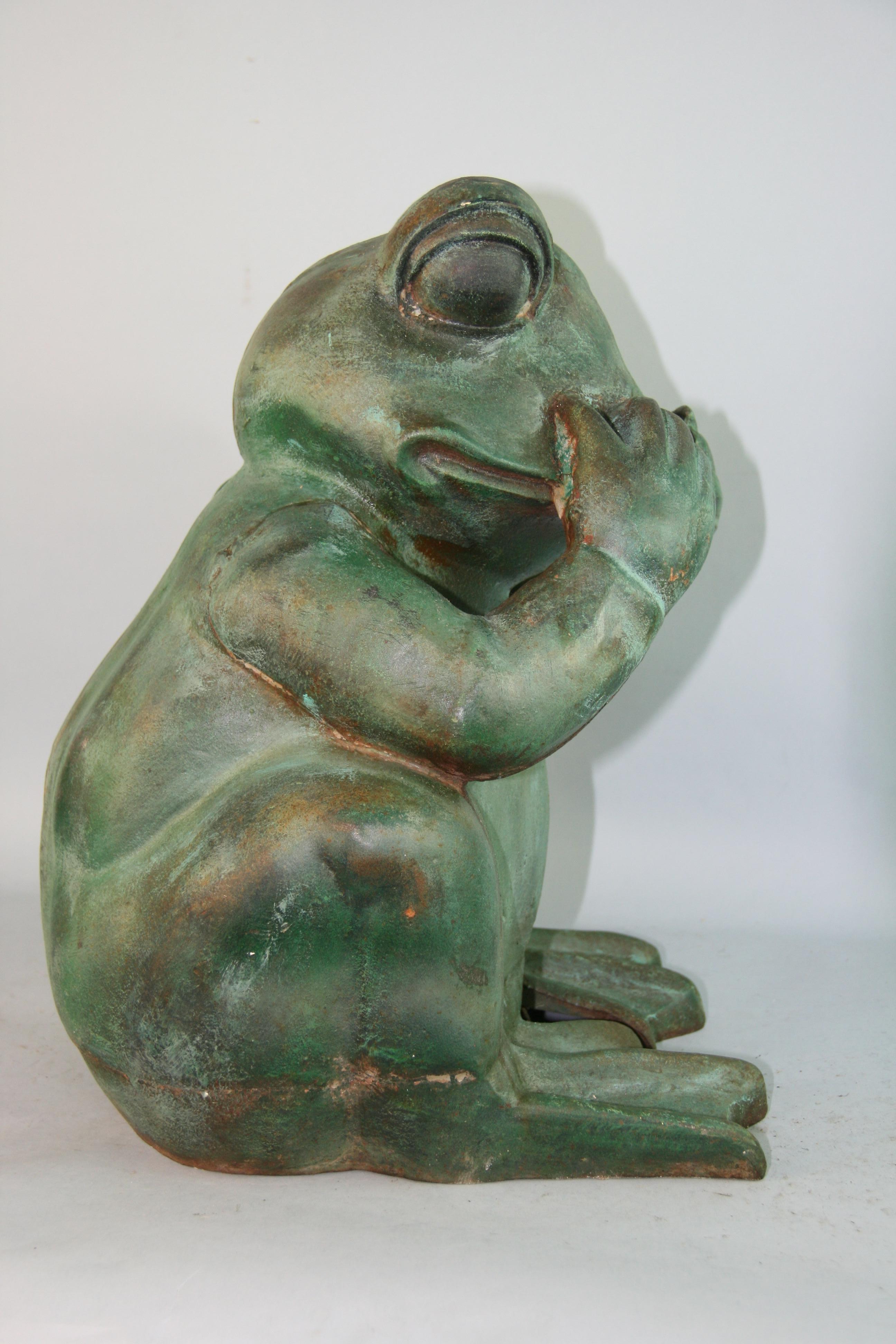 Hear, See, Speak No Evil Custom Made Set of Oversized Garden Frog Ornaments 4