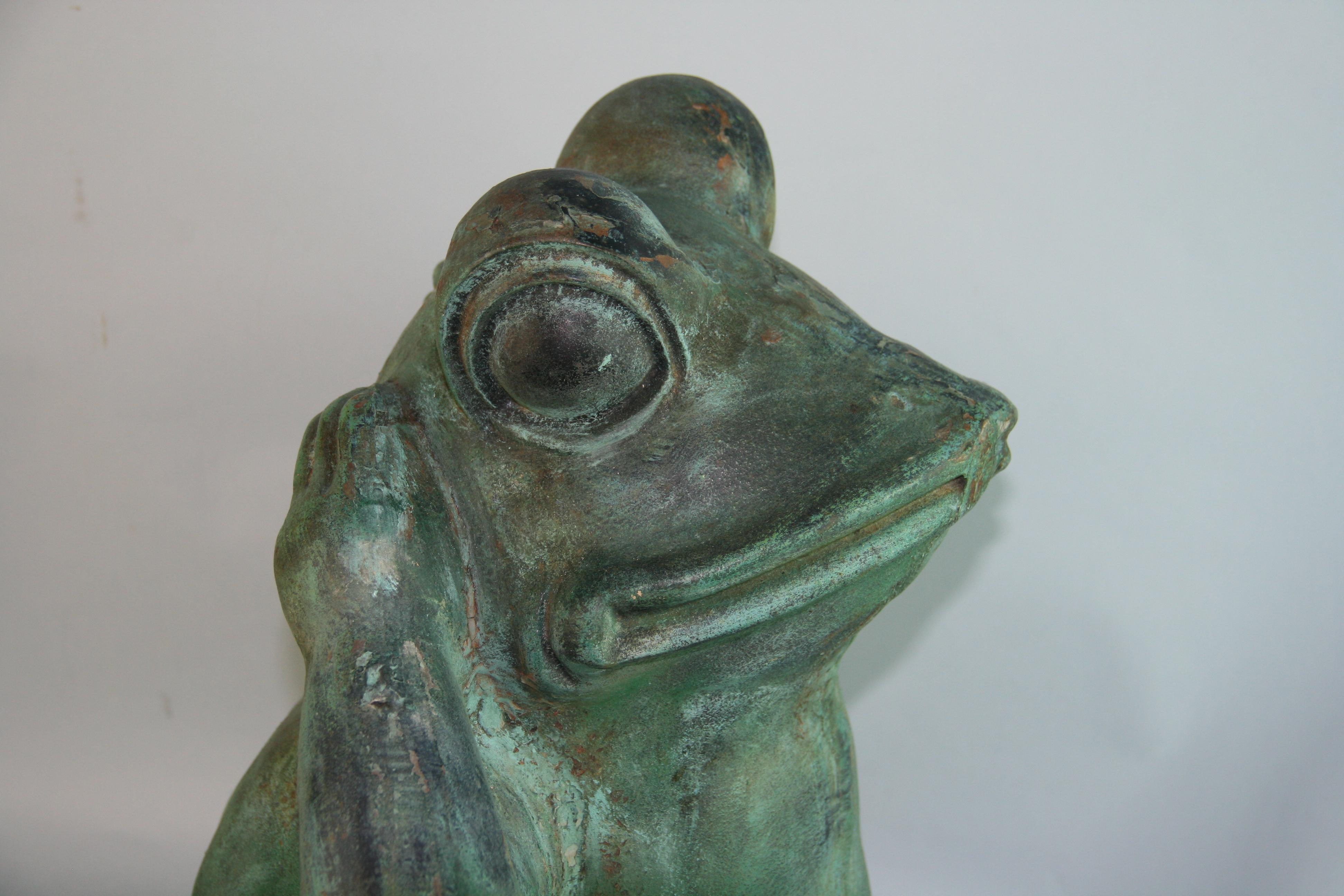 Hear, See, Speak No Evil Custom Made Set of Oversized Garden Frog Ornaments 9