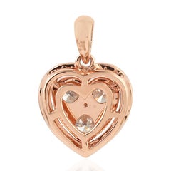 Heart 18 Karat Gold Diamant-Anhänger-Halskette