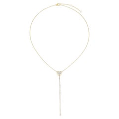Heart Baguette 14K (or 18k upon request) Yellow Gold Diamond Necklace