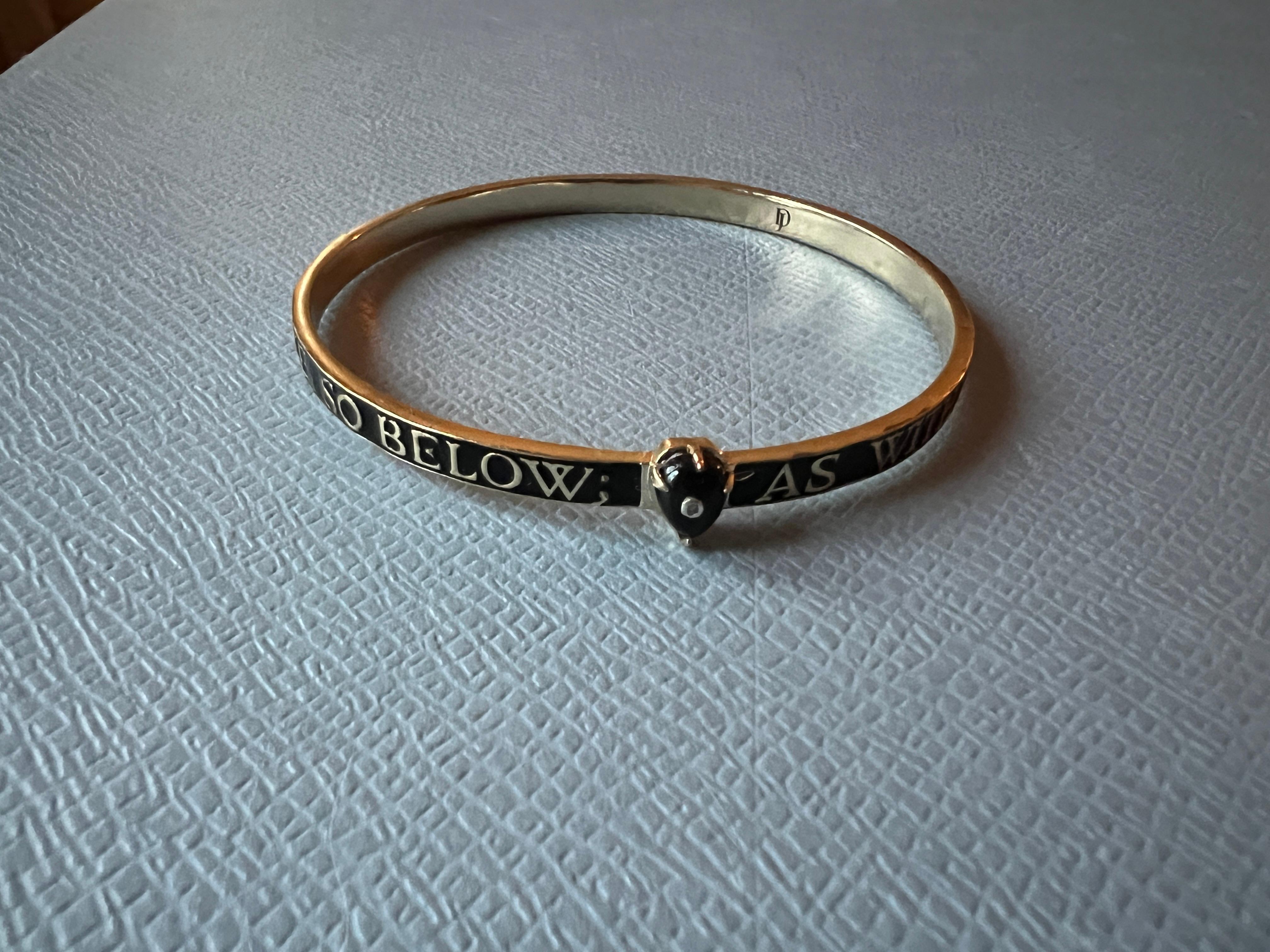 Bangle Enamel Onyx Diamond Religious For Sale 4