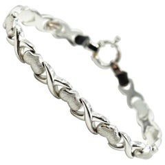 Heart Bracelet 14 Karat White Gold