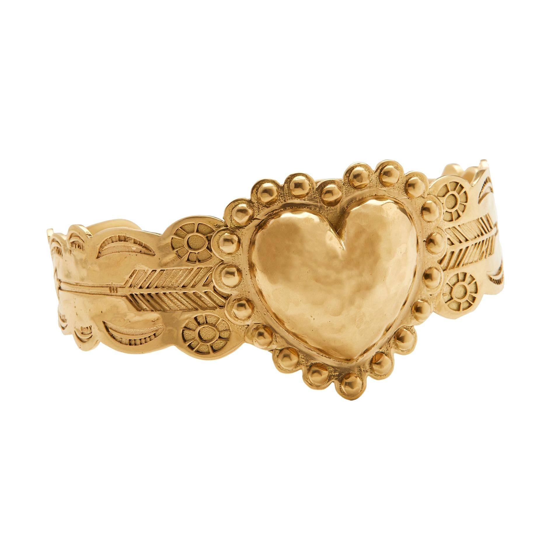 Heart Bracelet 18 Karat Yellow Gold For Sale