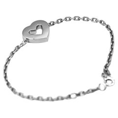 Heart Bracelet in 18kt White Gold by Mohamad Kamra