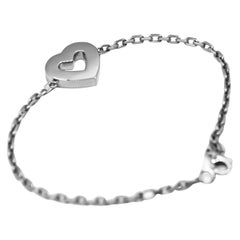 Heart Bracelet in Platinum