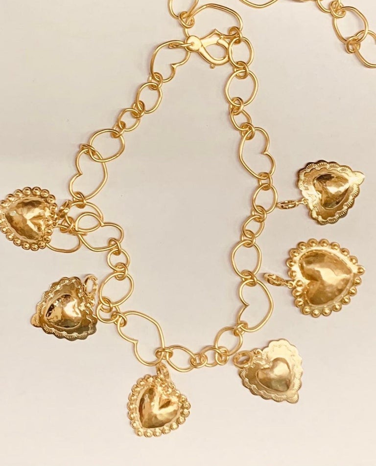 18K Gold-Plated Inlaid Zircon Heart Chain Necklace