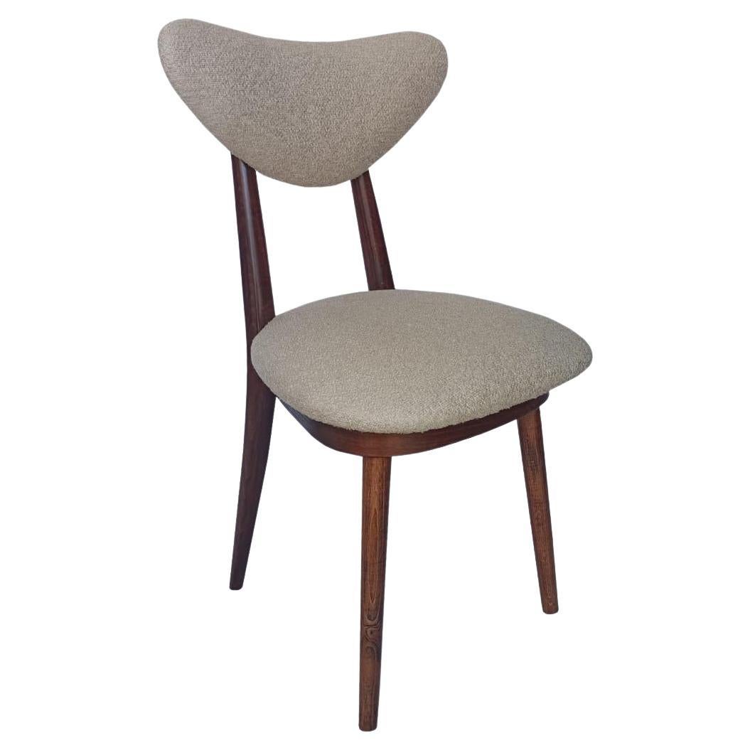 Heart Chair by Helena & Jerzy Kurmanowicz in Beeche Wood and Boucle en vente