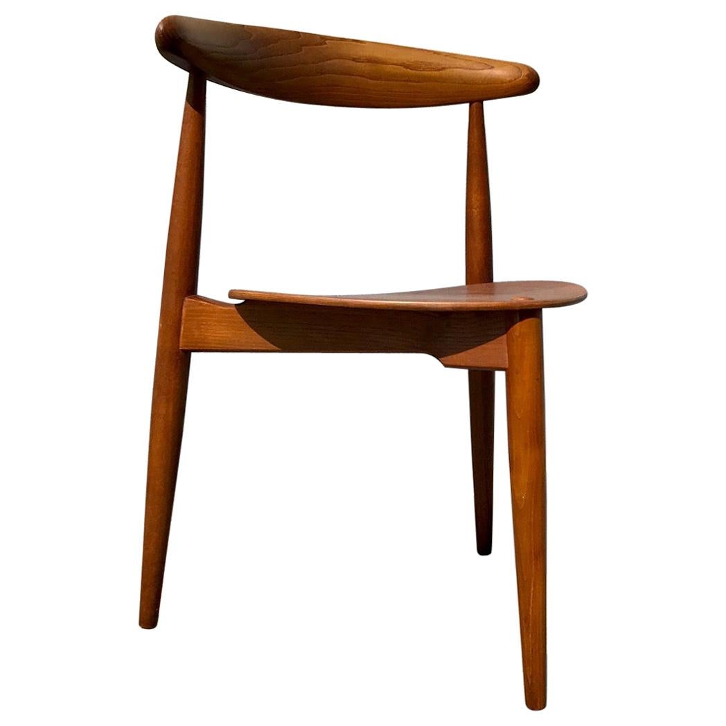 Heart Chair in Oak & Teak by Hans Jorgen Wegner for Fritz Hansen, 1950s