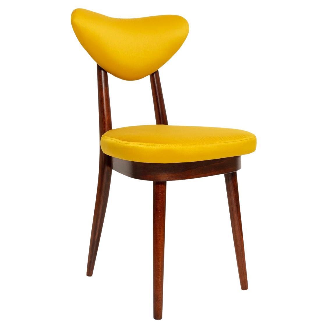 Heart Chair in Yellow Dedar Gildo by Vintola Studio, Beechwood Upholstered Seat