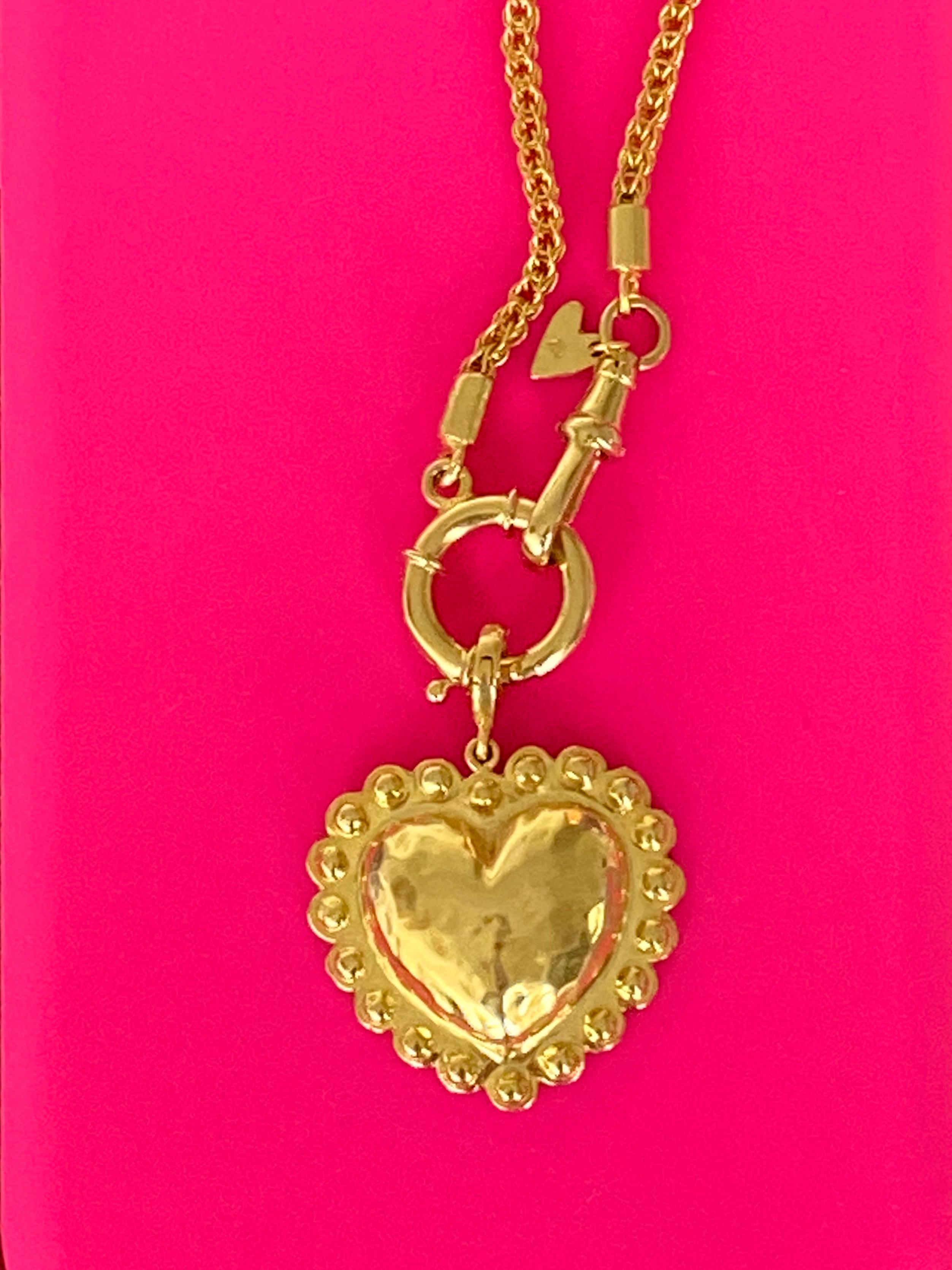 Heart Charm 18 Karat Yellow Gold For Sale 6