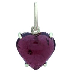 Heart Charm Pendant Solid 14k Yellow Gold Jewelry Tourmaline Gemstone Pendant