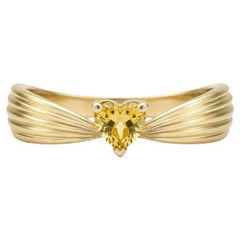 Heart citrine ring in 14k gold