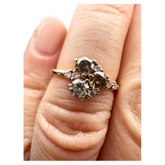 Heart Cluster ring 70ct diamond ring 14KT rose gold