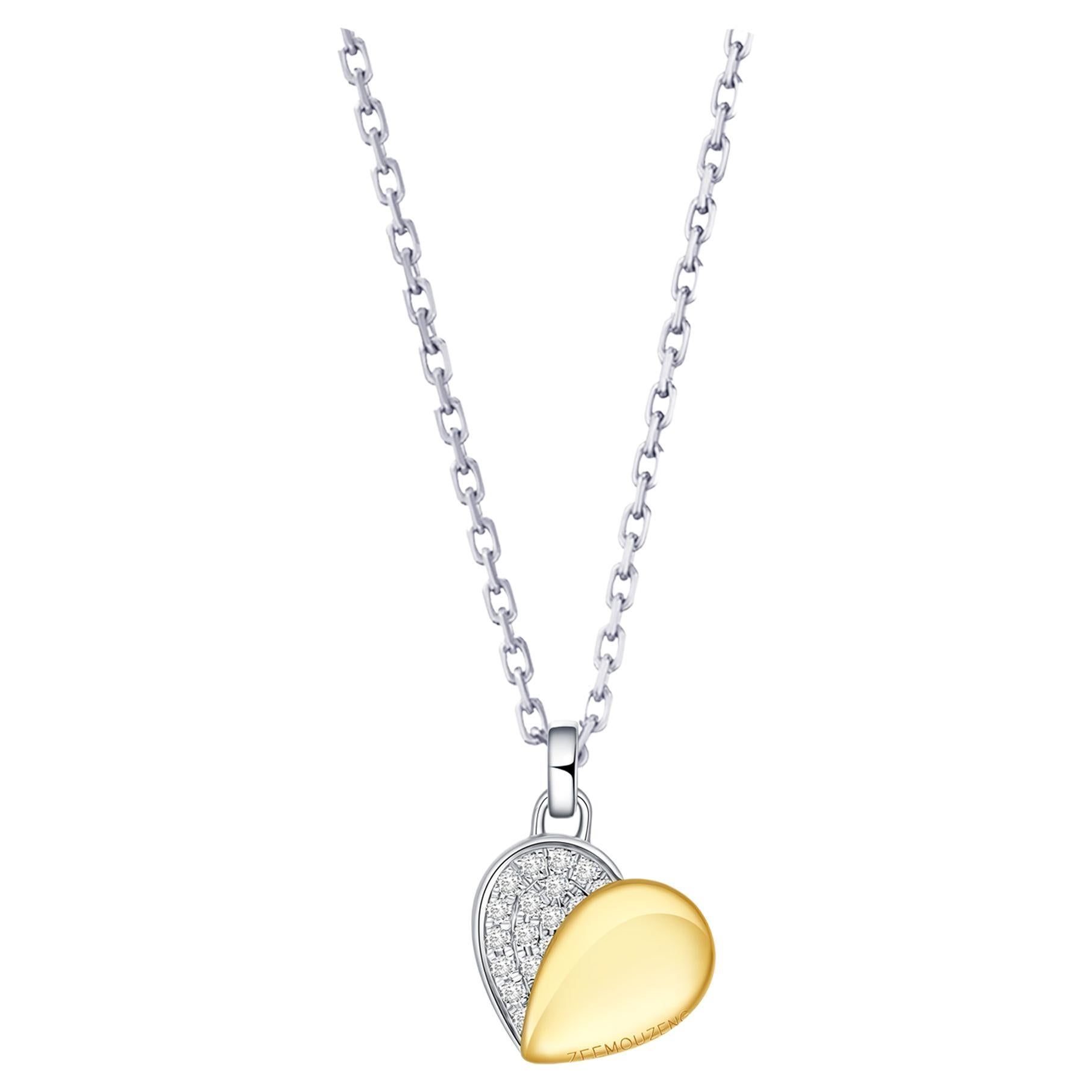 Orecchini A Kite In Argento Placcato Oro Giallo Con Diamanti 0.25 Ct | Modello K1217 Bianco E Giallo