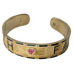 Bracciale Cuore Smalto Rubino Verità Fede
