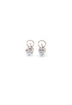 Boucles d'oreilles en argent avec découpe en forme de coeur