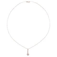 Collier de diamants en forme de cœur