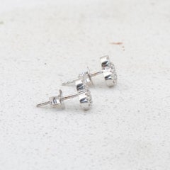 Heart Design Moissanite Earring 925 Sterling Silver Minimalist Earring For Her.