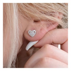 Boucle d
oreille Moissanite Design/One en argent 925 Minimalist Earring For Her.