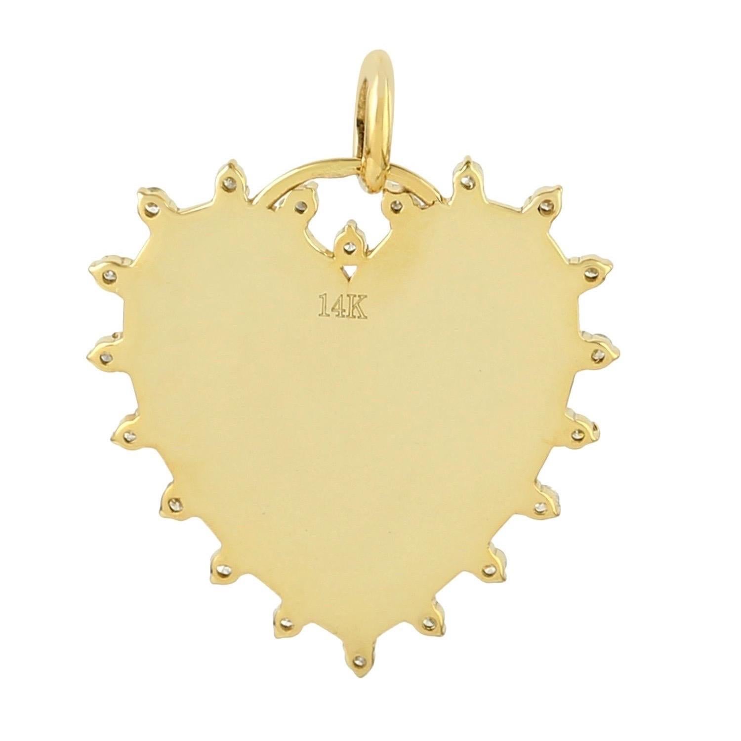 enamel heart pendant