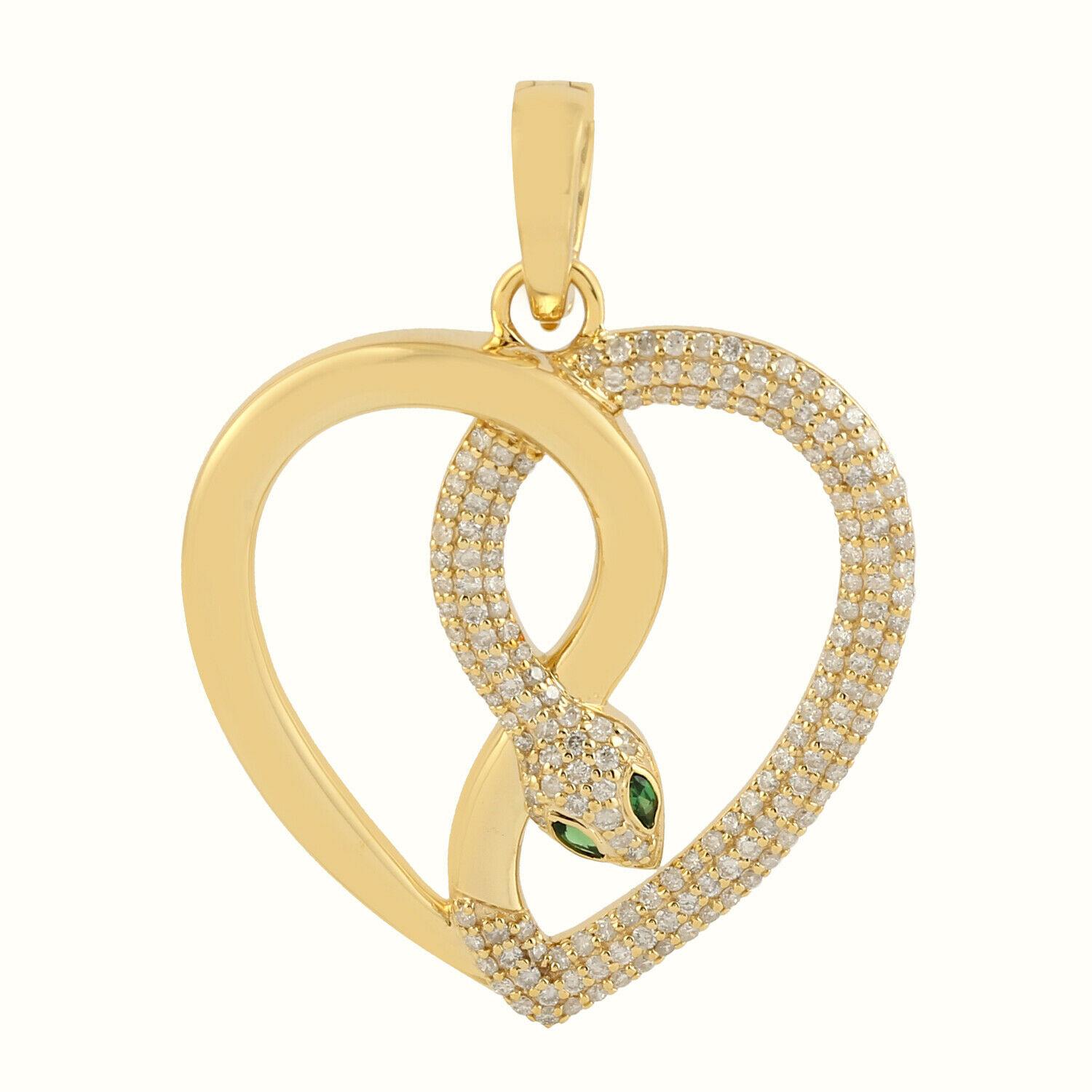 The 14 karat gold pendant is hand set with .08 carats tsavorite and .89 carats of sparkling diamonds. 

FOLLOW MEGHNA JEWELS storefront to view the latest collection & exclusive pieces. Meghna Jewels is proudly rated as a Top Seller on 1stdibs with
