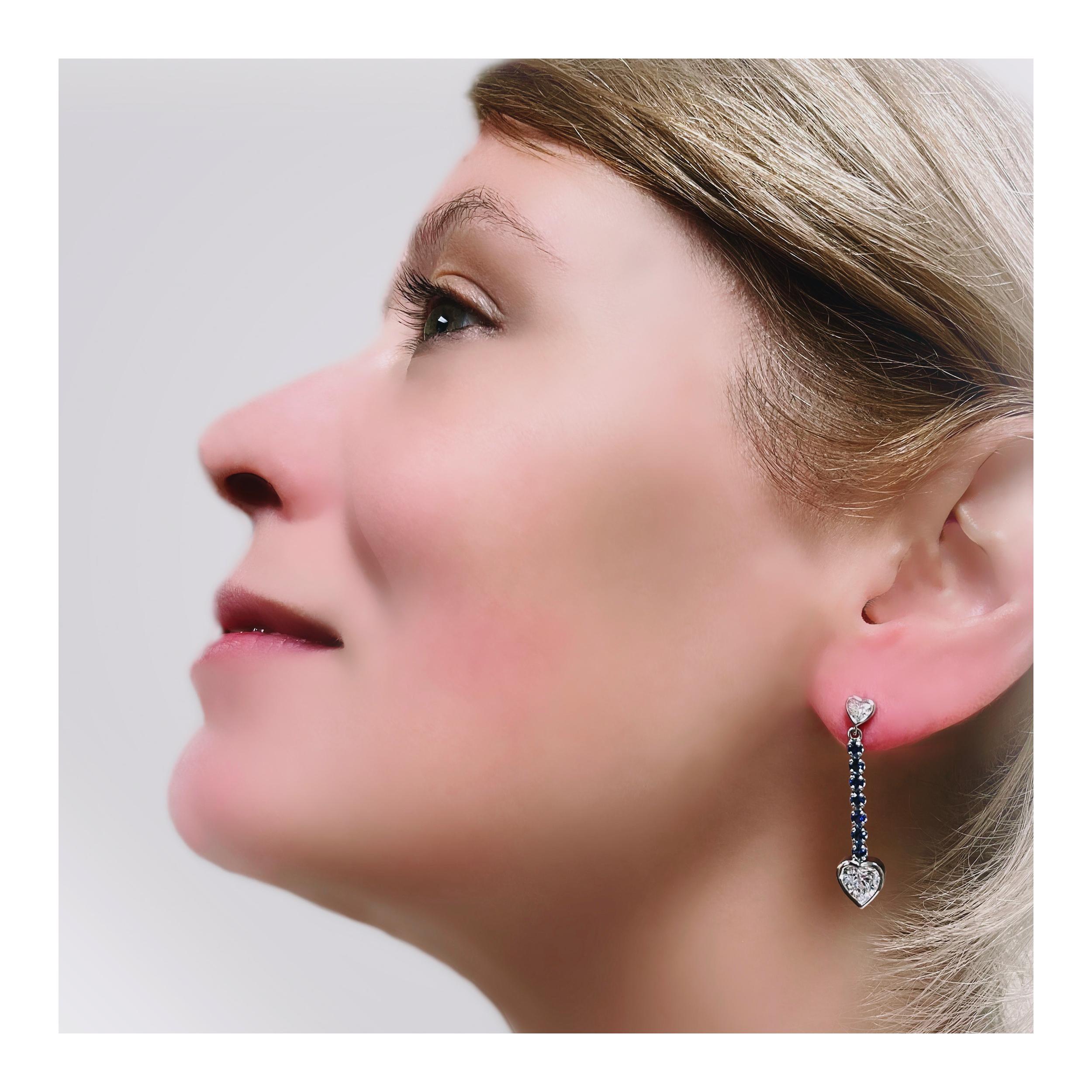 sapphire earrings dangle