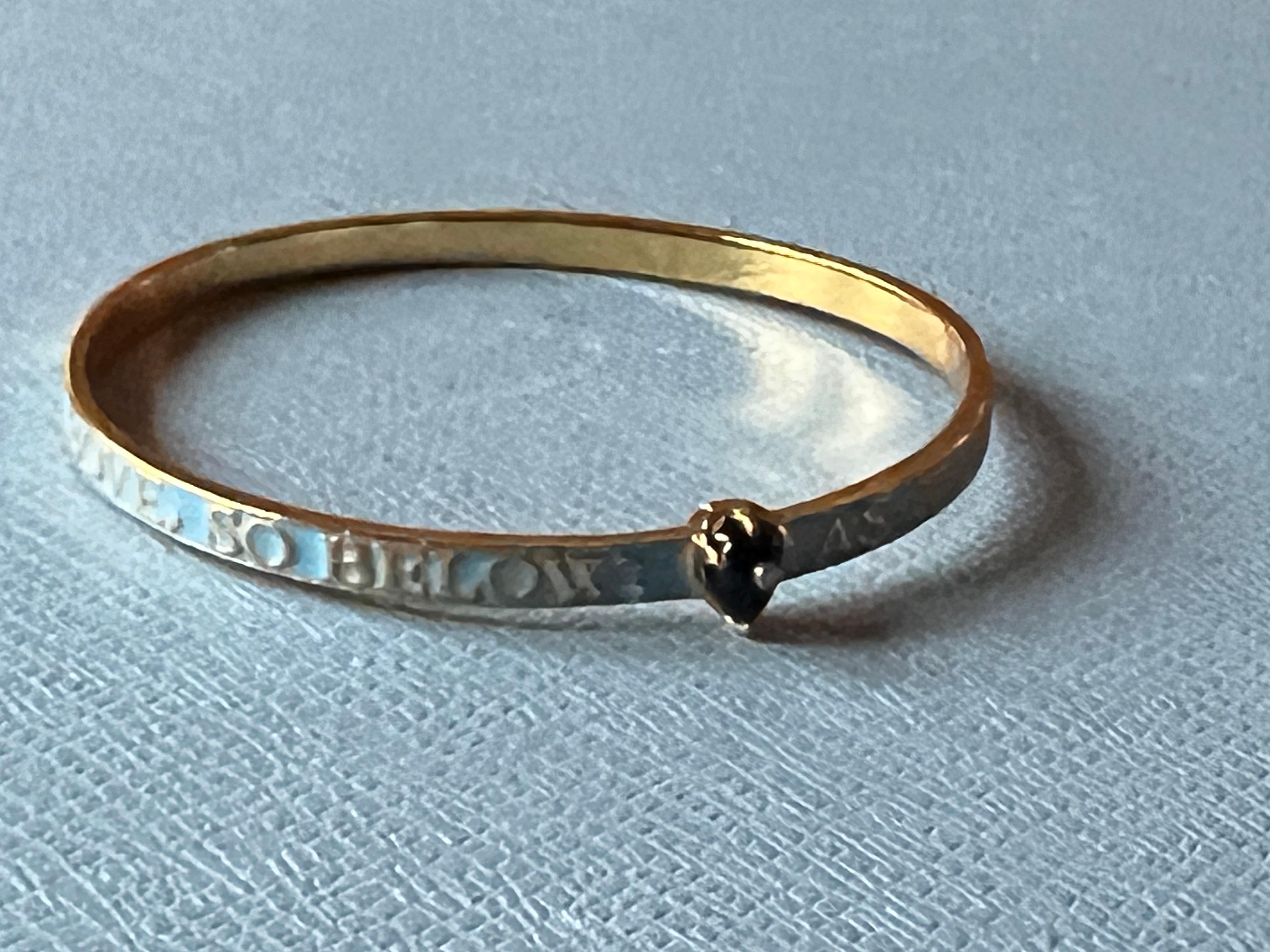 Onice  Bracciale Bangle con diamanti Smalto azzurro in vendita 2