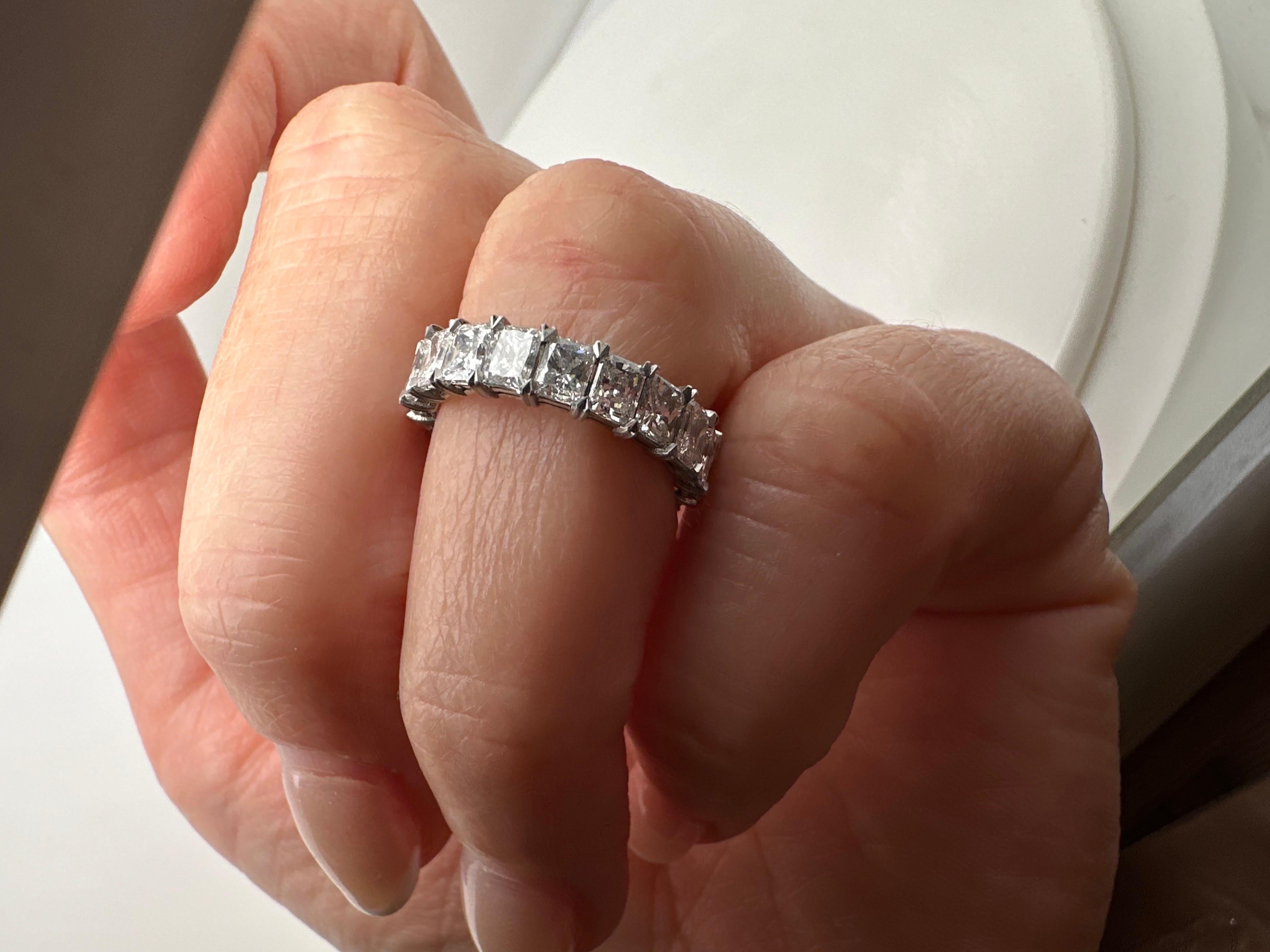 da uomo o donna Anello eternità con diamante a cuore Anello con diamante a cuore in oro 18 carati in vendita