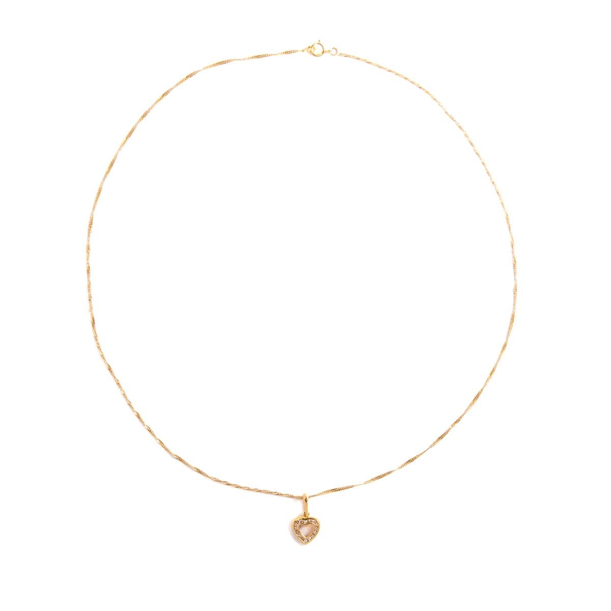 Herz-Diamant-Gold-Halskette im Zustand „Hervorragend“ im Angebot in Geneva, CH