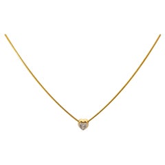 Herz-Diamant-Halskette 14k Gold