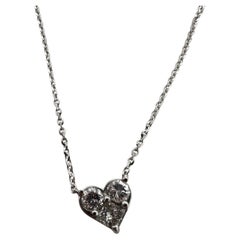 Collar colgante corazón diamante oro 18KT