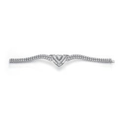 Heart Diamond White Gold Bracelet